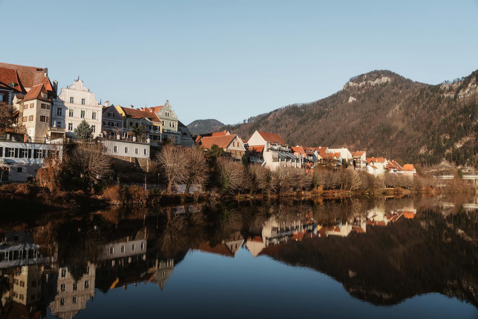 Riverside Reflection in Frohnleiten Austria