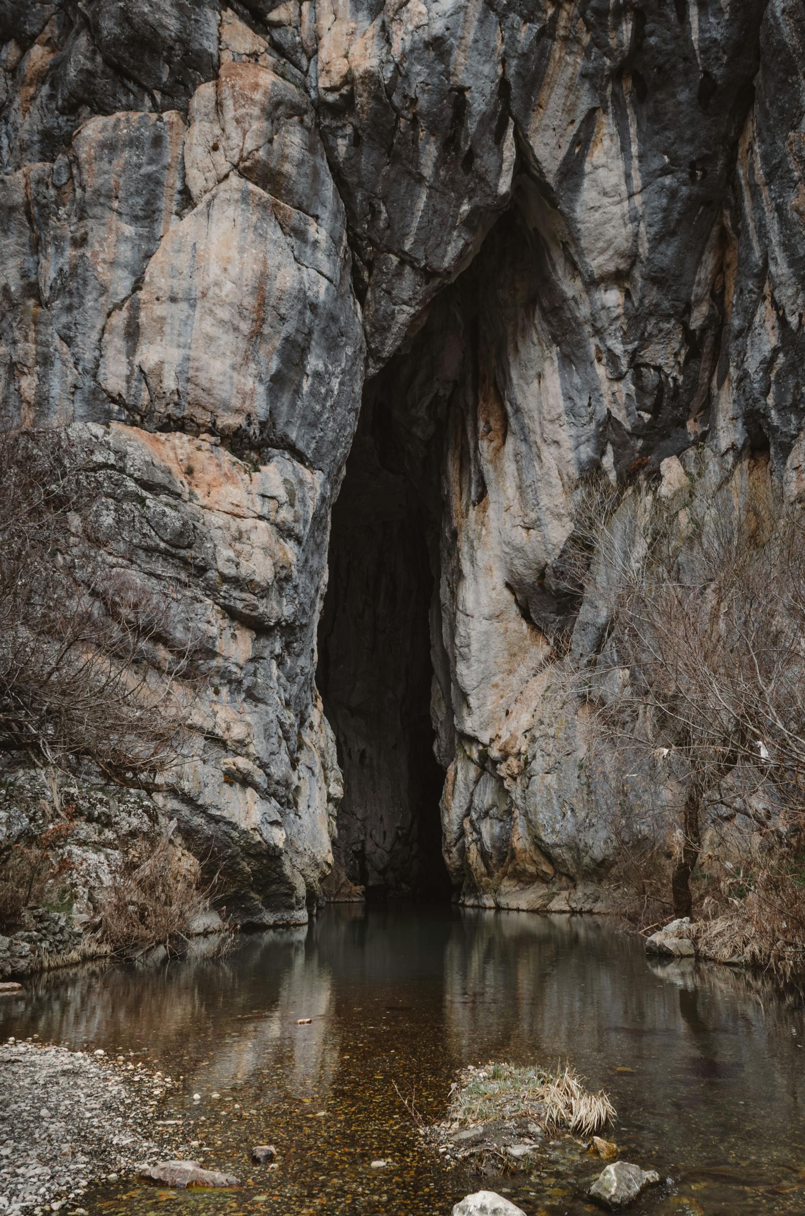 Explore the mystical rock formations and hidden cave entrance in Seydişehir, Turkey.