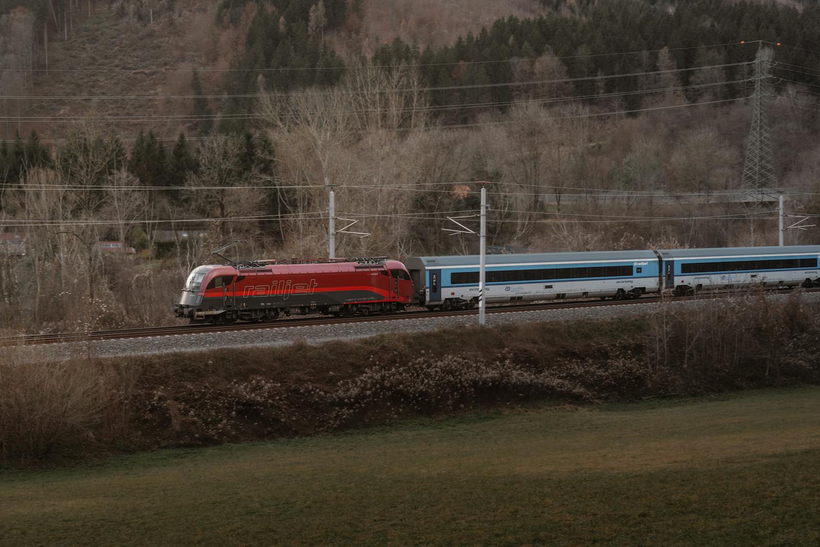 Modern Train Through Nature in Steiermark Austria