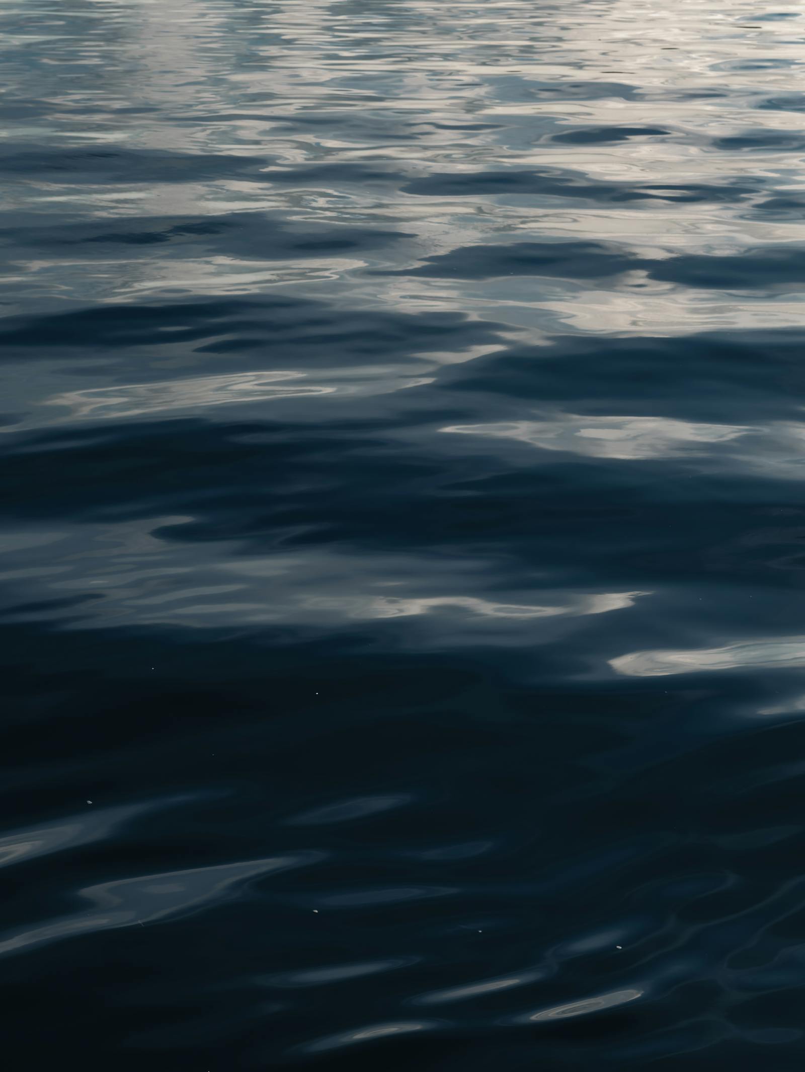 Serene water surface with gentle ripples creating a mesmerizing reflection, captured in Oslo, Norway.