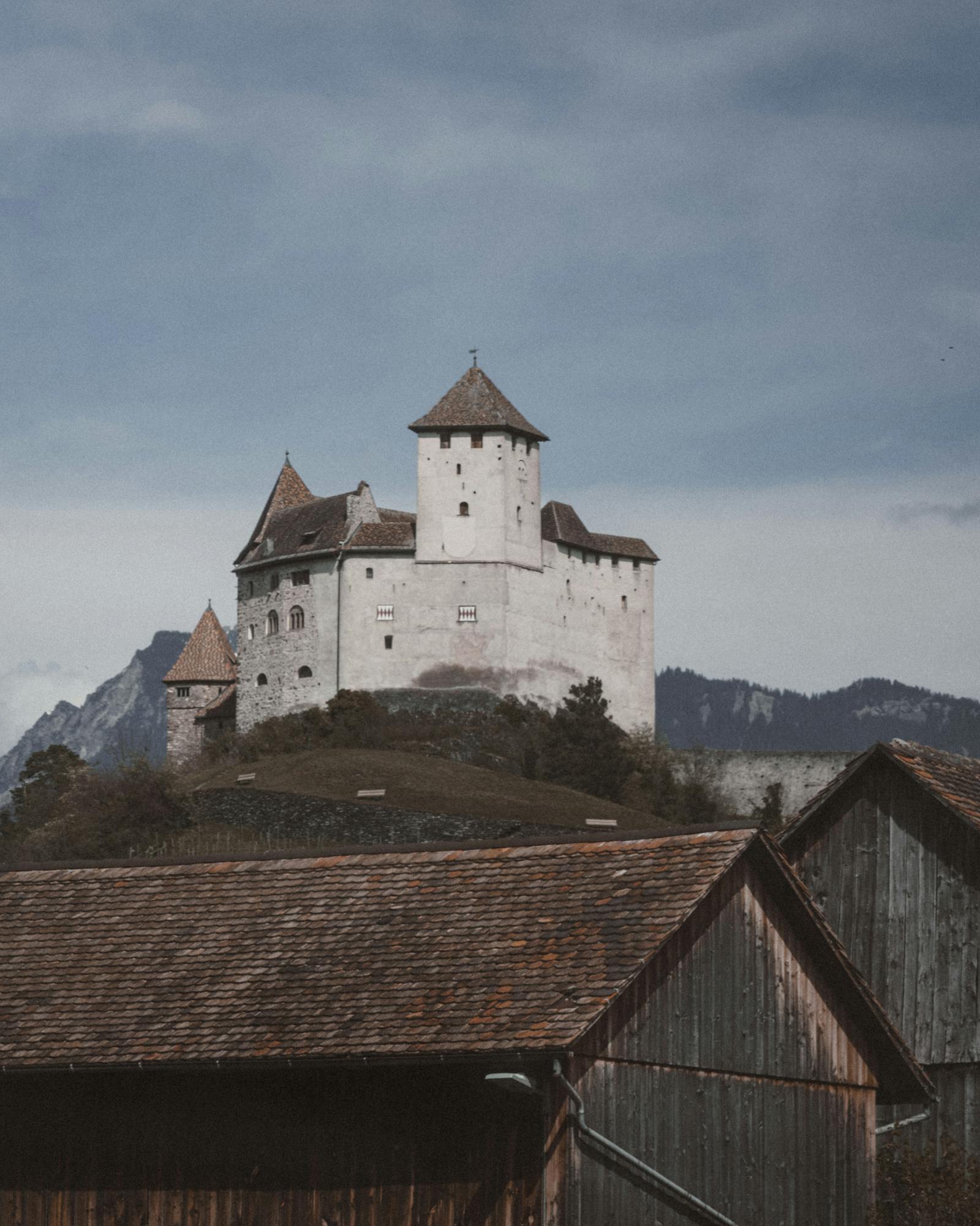 Gutenberg Castle under a clear sky in Liechtenstein, showcasing medieval architecture.