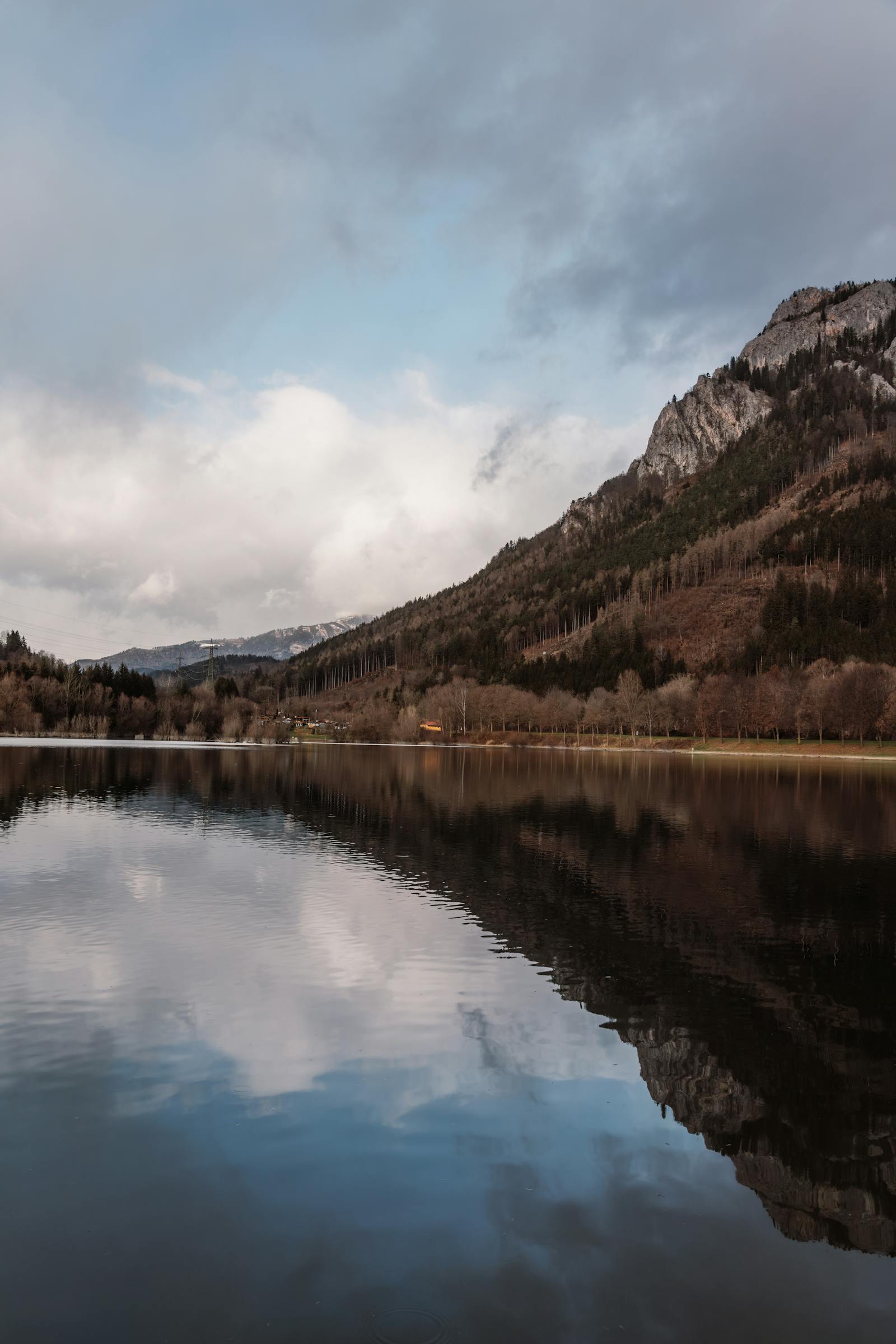 serene lake reflection in austrian landscape